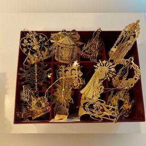 Danbury Mint Gold Christmas Ornaments Collection #2